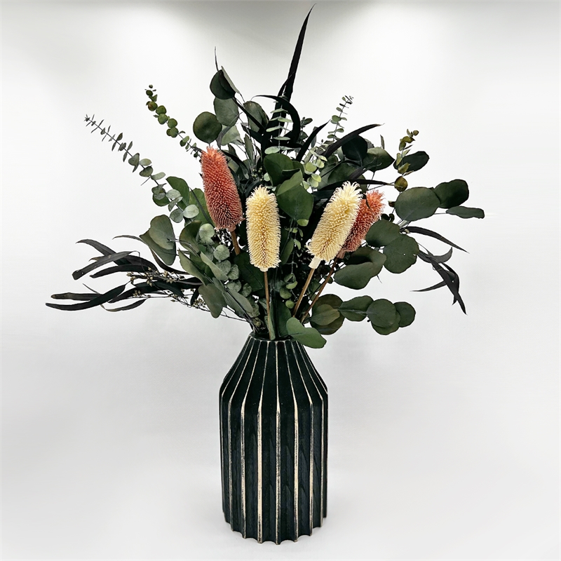 Pemberly Row 14-inch High Real Preserved Mixed Bouquets in Medium Size
