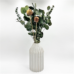 Pemberly Row 14&quot High Real Preserved Eucalyptus Mixed Bouquets in Medium Size