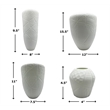 Pemberly Row Set of 4 Decorative Handmade Glass Modern Vase in White