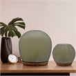 Pemberly Row Set of 2 Decorative Handmade Urban Chic Ribbed Vase in Brown