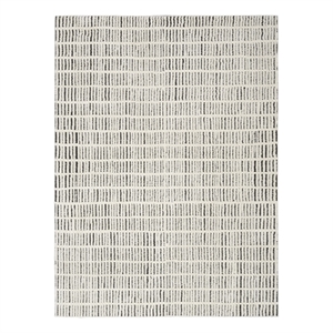 Pemberly Row Cozy 3'11&quotx5'11&quot Fabric Ivory Black Scandinavian Indoor Rug