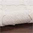 Pemberly Row Easy Care 2'x4' Ivory White Fabric Modern Area Rug