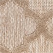 Pemberly Row Easy Care 2'x4' Natural Beige Fabric Modern Area Rug