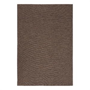 Pemberly Row 72&quotx108&quot Contemporary Fabric Rug in Brown and Mocha