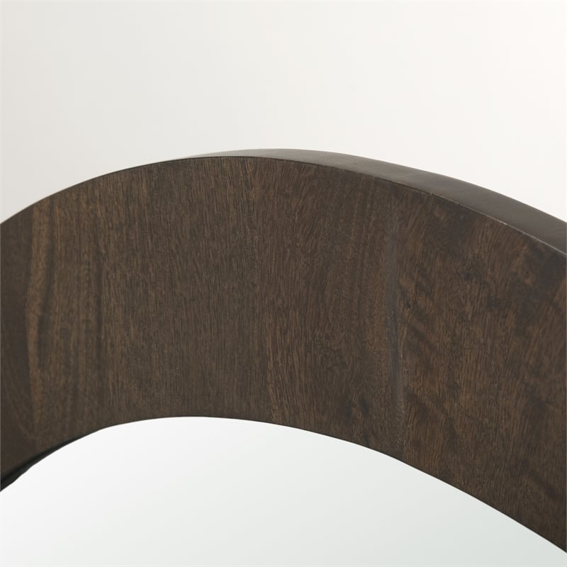 Pemberly Row Modern / Contemporary Dark Brown Wood Small Mirror