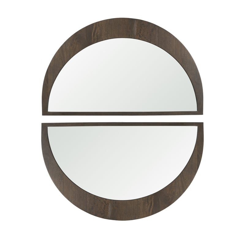 Pemberly Row Modern / Contemporary Dark Brown Wood Small Mirror