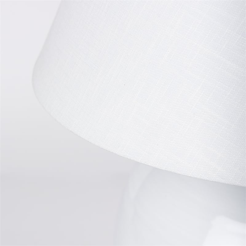 Pemberly Row Contemporary Glossy Spherical White Ceramic Table Lamp