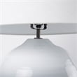 Pemberly Row Contemporary Glossy Spherical White Ceramic Table Lamp