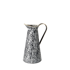 Pemberly Row Modern / Contemporary Small Black/White Patterned Vase