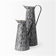 Pemberly Row Modern / Contemporary Small Black/White Patterned Vase