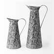 Pemberly Row Modern / Contemporary Small Black/White Patterned Vase