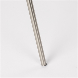 Pemberly Row Silver Metal with Beige Fabric Shade Floor Lamp