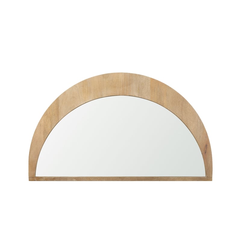 Pemberly Row Modern / Contemporary Light Brown Wood Small Mirror