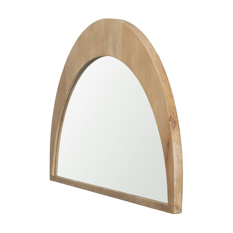 Pemberly Row Modern / Contemporary Light Brown Wood Small Mirror