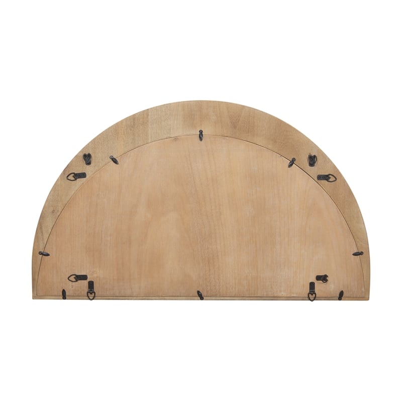 Pemberly Row Modern / Contemporary Light Brown Wood Small Mirror