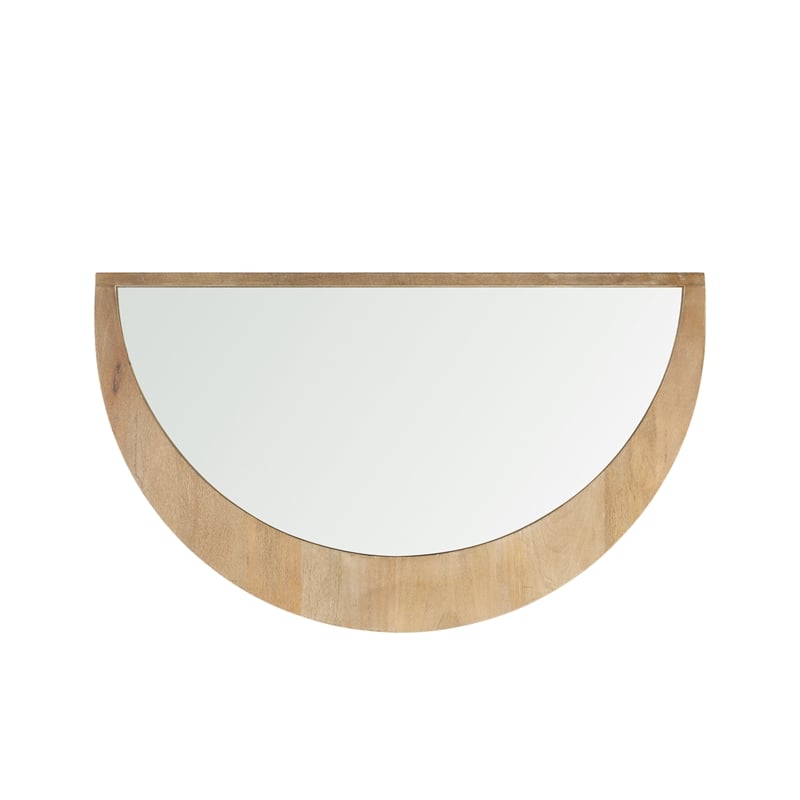 Pemberly Row Modern / Contemporary Light Brown Wood Small Mirror
