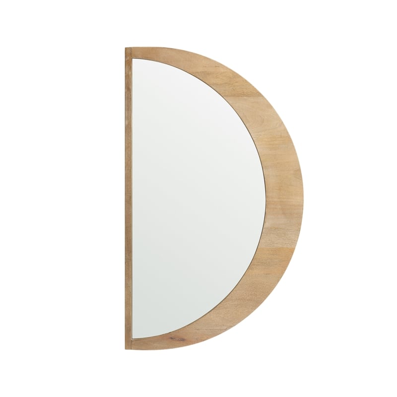 Pemberly Row Modern / Contemporary Light Brown Wood Small Mirror