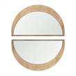 Pemberly Row Modern / Contemporary Light Brown Wood Small Mirror
