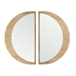 Pemberly Row Modern / Contemporary Light Brown Wood Small Mirror