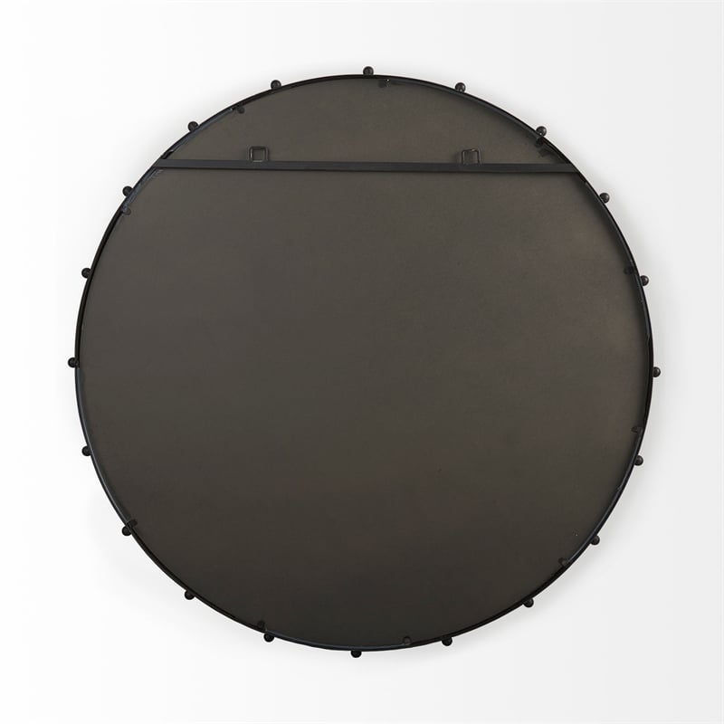 Pemberly Row Modern / Contemporary Large Black Finish Wall Mirror