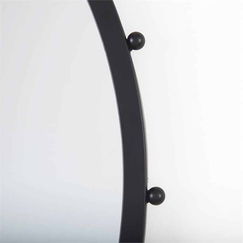 Pemberly Row Modern / Contemporary Large Black Finish Wall Mirror