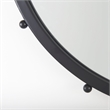 Pemberly Row Modern / Contemporary Small Black Finish Wall Mirror