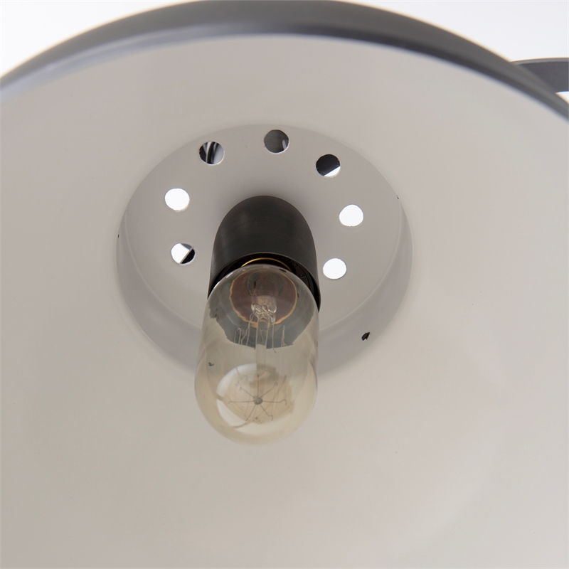 Pemberly Row 15X20 Black Metal Spherical Pendant Light in Clear