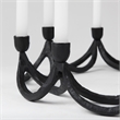 Pemberly Row Modern / Contemporary Round Candle Holder in Black