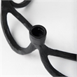 Pemberly Row Modern / Contemporary Round Candle Holder in Black