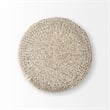 Pemberly Row Contemporary 24Lx24Wx14H Light Gray 4 Legged Wool Stool