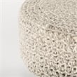 Pemberly Row Contemporary 24Lx24Wx14H Light Gray 4 Legged Wool Stool
