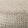 Pemberly Row Contemporary 24Lx24Wx14H Light Gray 4 Legged Wool Stool