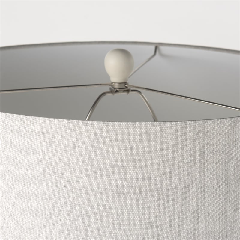 Pemberly Row 20Lx20Wx33.5H Cream Base with White Shade Table Lamp