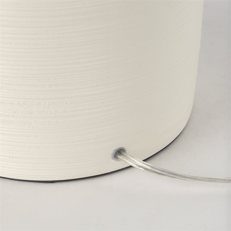 Pemberly Row 20Lx20Wx33.5H Cream Base with White Shade Table Lamp