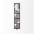 Pemberly Row Black Metal Body White Fabric Shade Rectangular Wall Sconce