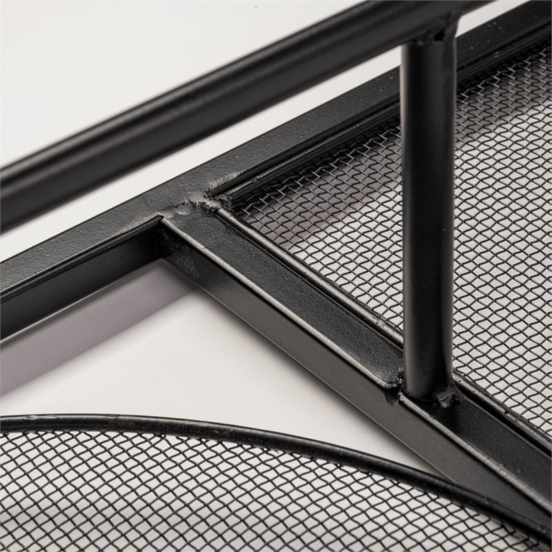 Pemberly Row Black Metal Body White Fabric Shade Rectangular Wall Sconce