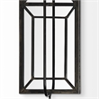 Pemberly Row 12.2X55 Black Metal with White Fabric Shade Rectangular Wall Sconce
