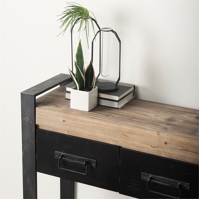 Pemberly Row 4.5Lx3.9Wx11H Metal And Glass Holder Object in Black