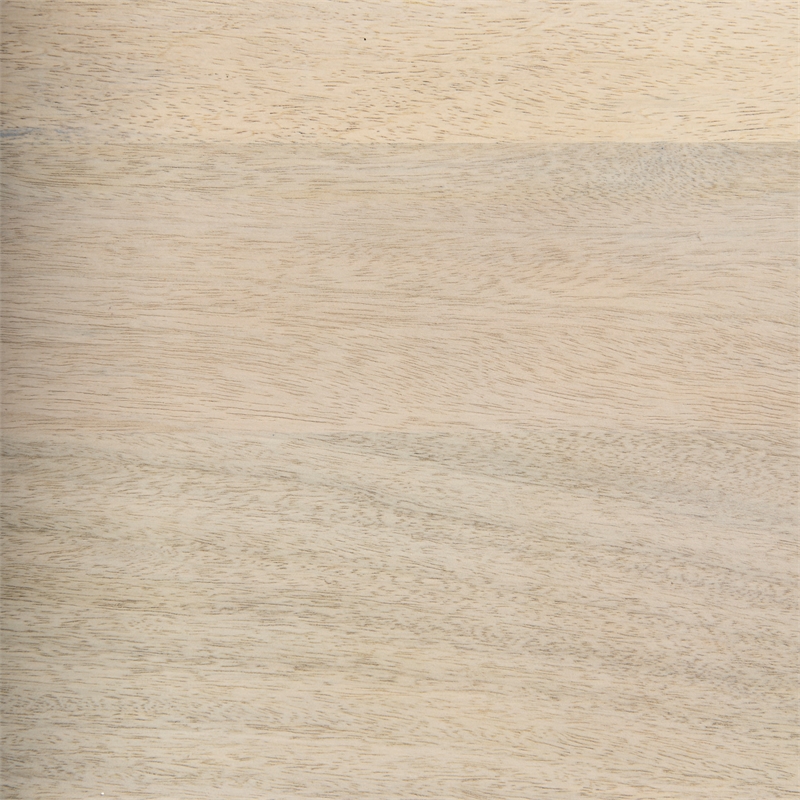 Pemberly Row Blonde Wood Rectangular Coffee Table in Off White