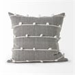 Pemberly Row 20x20 Navy And Cream With White Detail Decorative Pillow Cover