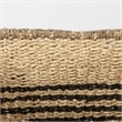 Pemberly Row Light Brown Seagrass Rectangular Basket w/ Black Stripes (Set of 2)