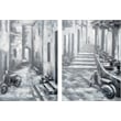 Pemberly Row MLanes Diptych Italian Laneway On Canvas Oil Painting in Gray
