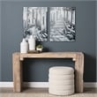 Pemberly Row MLanes Diptych Italian Laneway On Canvas Oil Painting in Gray