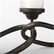 Pemberly Row Black Metal Chain-Link Five Candle Table Candle Holder