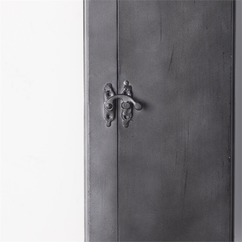 Pemberly Row Rectangular Large industrial Wall Clock in Black