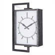 Pemberly Row Rectangular Large industrial Wall Clock in Black