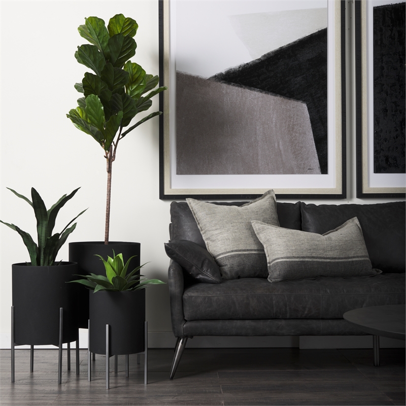 Pemberly Row Modern / Contemporary Black Plant Stands (Set of 3)