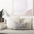 Pemberly Row 13x21 Navy And Cream With White Detail Decorative Pillow Cover