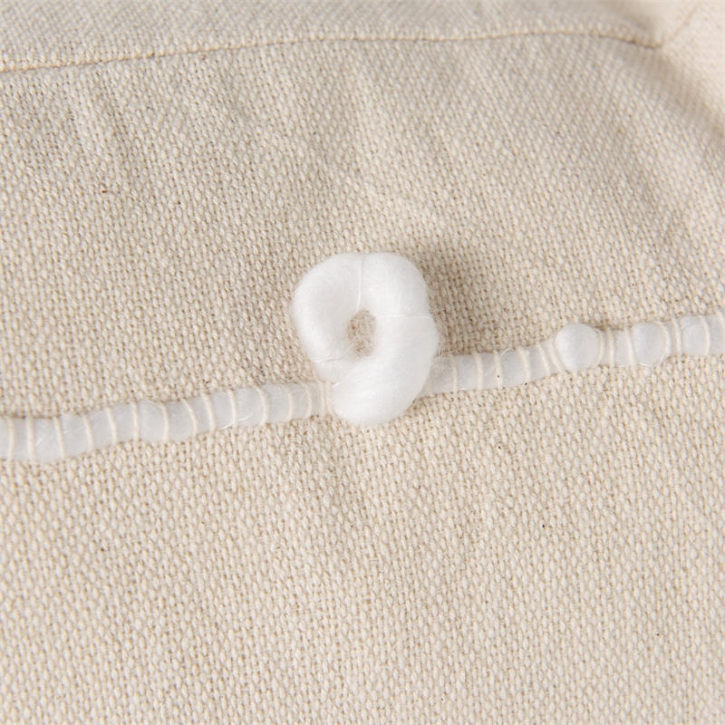 Pemberly Row 13x21 Cream With White Detail Decorative Pillow Cover