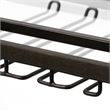 Pemberly Row Contemporary Black Metal And Glass Two Tier Bar Cart
